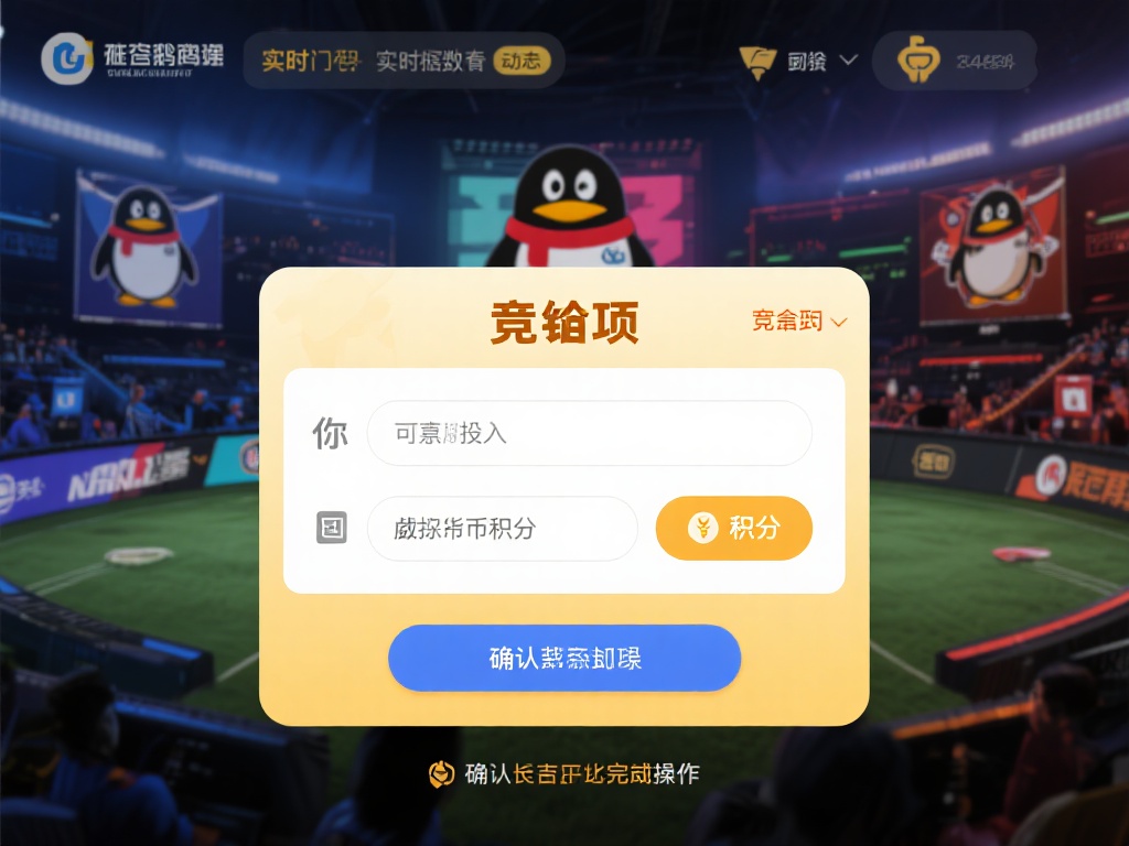 在选择竞猜项目后，输入你愿意投入的虚拟货币或积分，