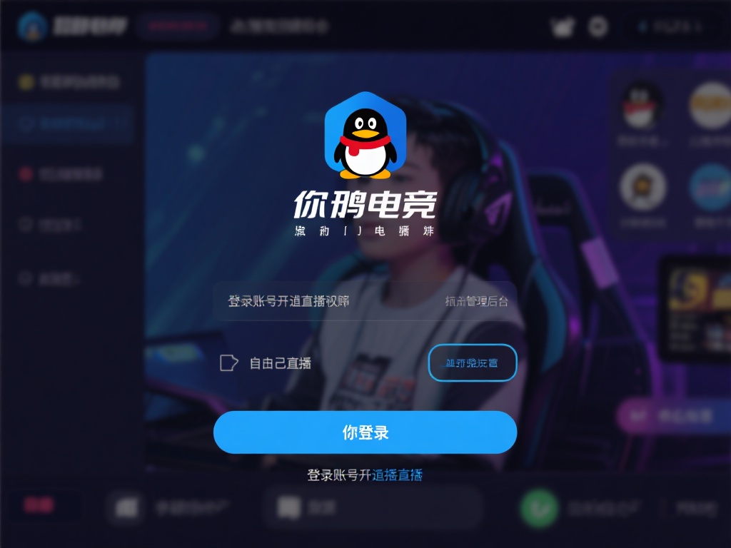 登录账号并进入直播间：首先，登录你的企鹅电竞账号，