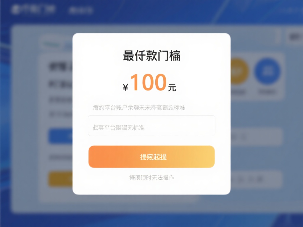 最低提现门槛：不少平台会设定最低提现金额，例如&nbsp;1